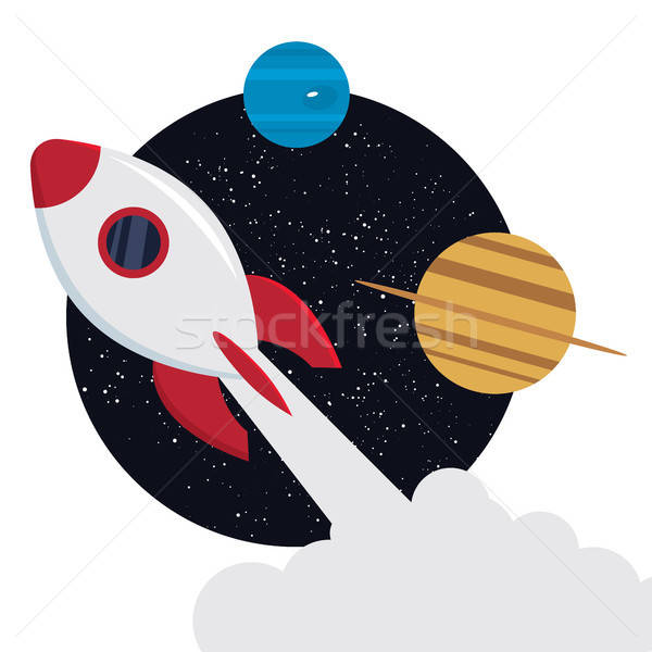 600x600 Rocket Ship Vector Illustration Vector Illustration Maria