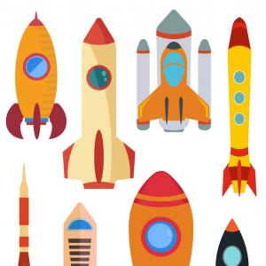 300x300 Set Of Space Rocket Ship Vector Newwaysys
