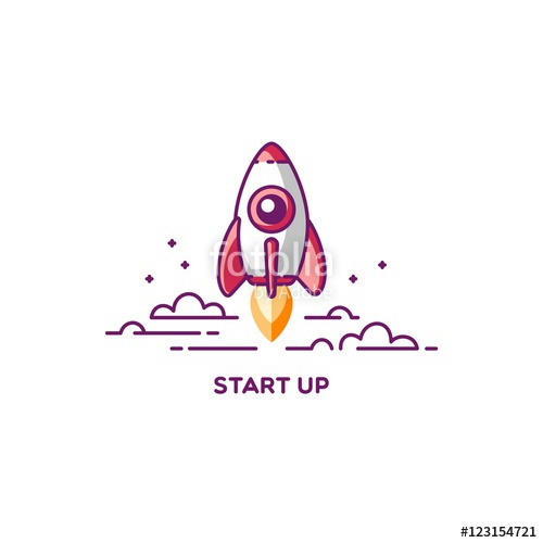 500x500 Start Up Rocket Ship Vector Illustration Concept Of New Business