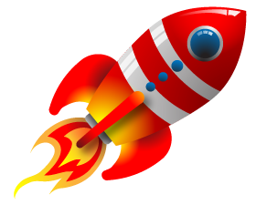 280x225 Retro Rocket Ship Vector