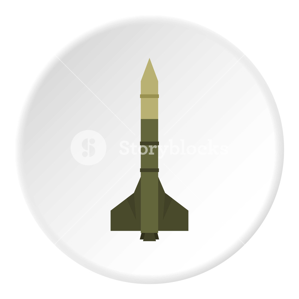 1000x1000 Missile Rocket Icon Flat Illustration Of Missile Rocket Vector