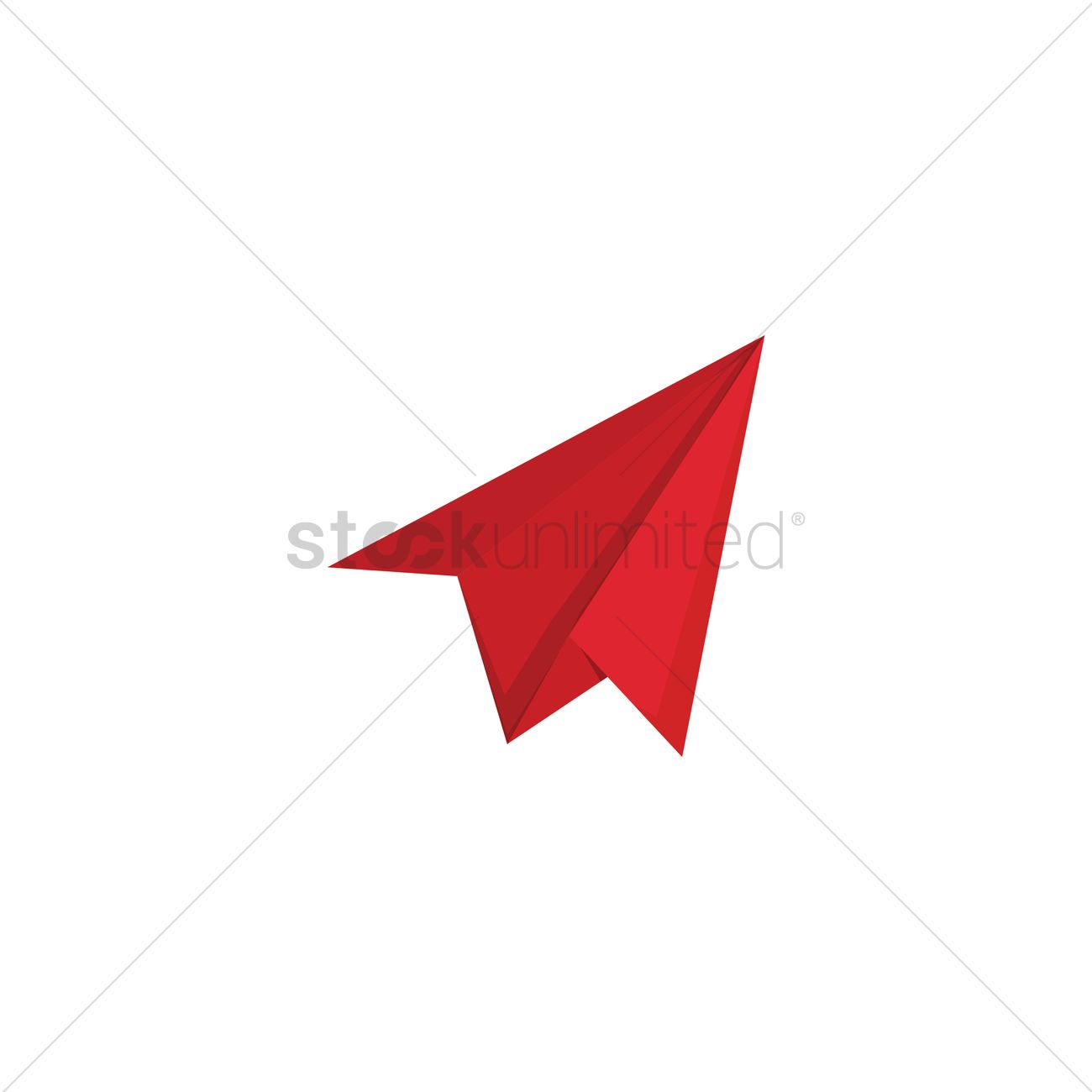 1300x1300 Paper Rocket Vector Image