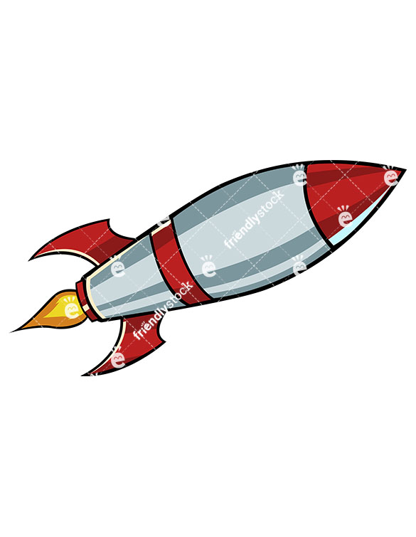 585x755 Rocket With Its Engine