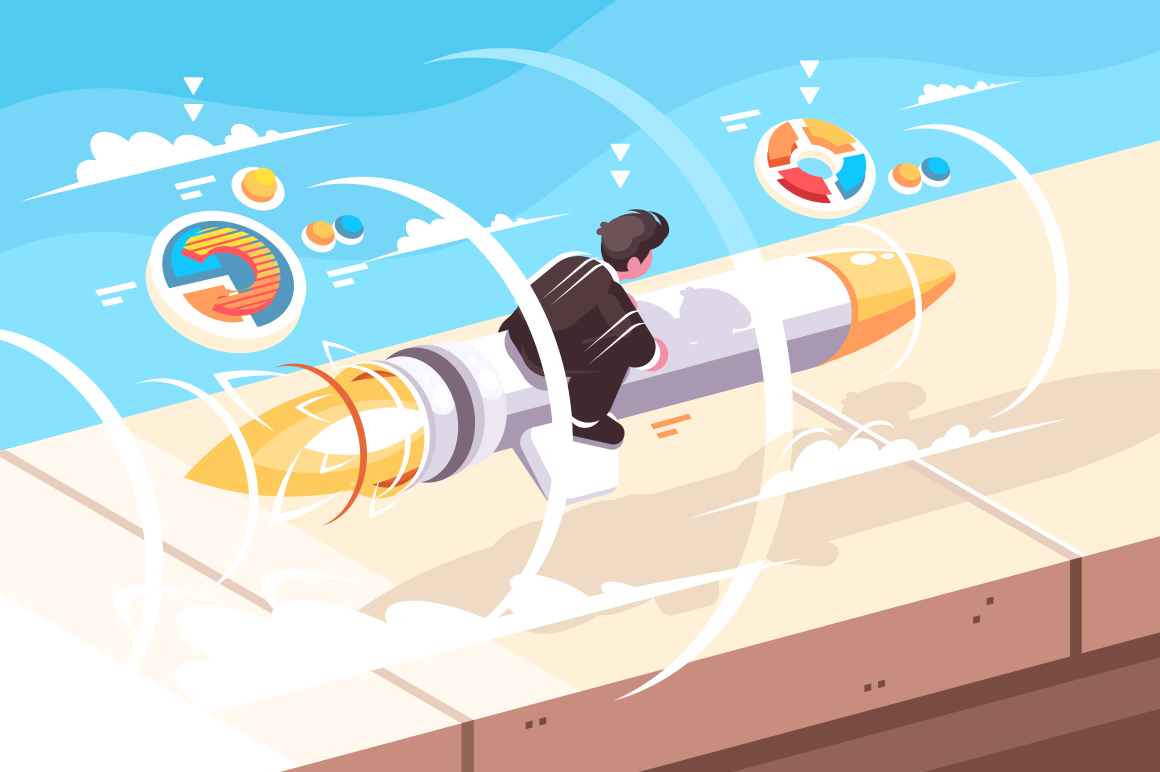 1160x772 Businessman Flying On Rocket