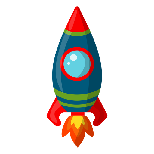 512x512 Simplistic Space Rocket Illustration