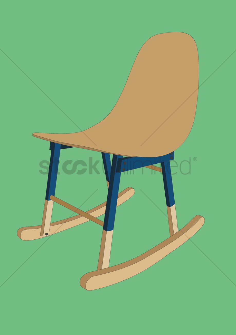 919x1300 Rocking Chair Vector Image