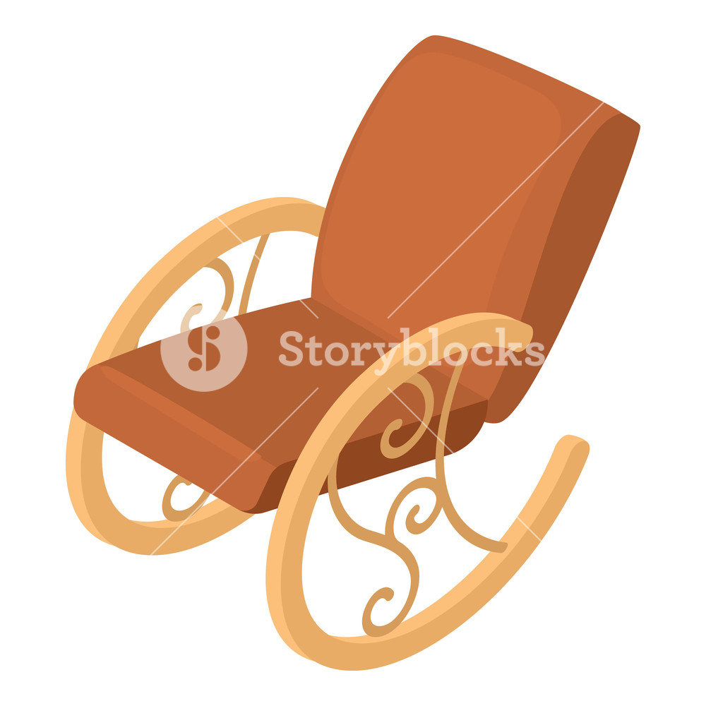1000x1000 Rocking Chair Icon Isometric Illustration Of Rocking Chair Vector
