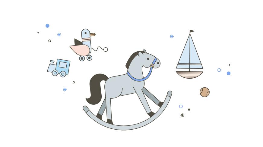 872x490 Free Rocking Horse Vector