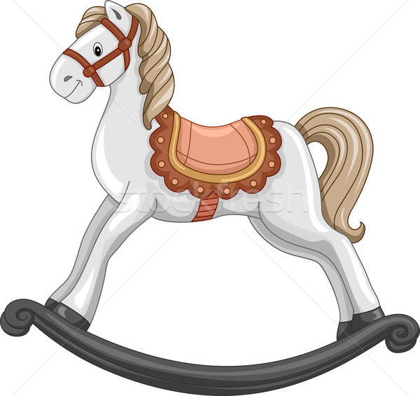 600x565 Rocking Horse Vector Illustration Lenm