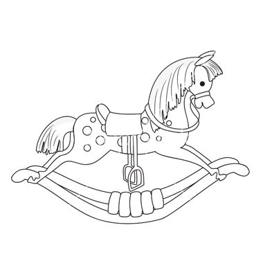 380x400 Rocking Horse Vector