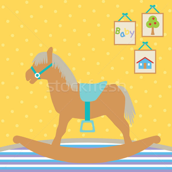 600x600 Baby Rocking Horse Vector Illustration Amy Lau