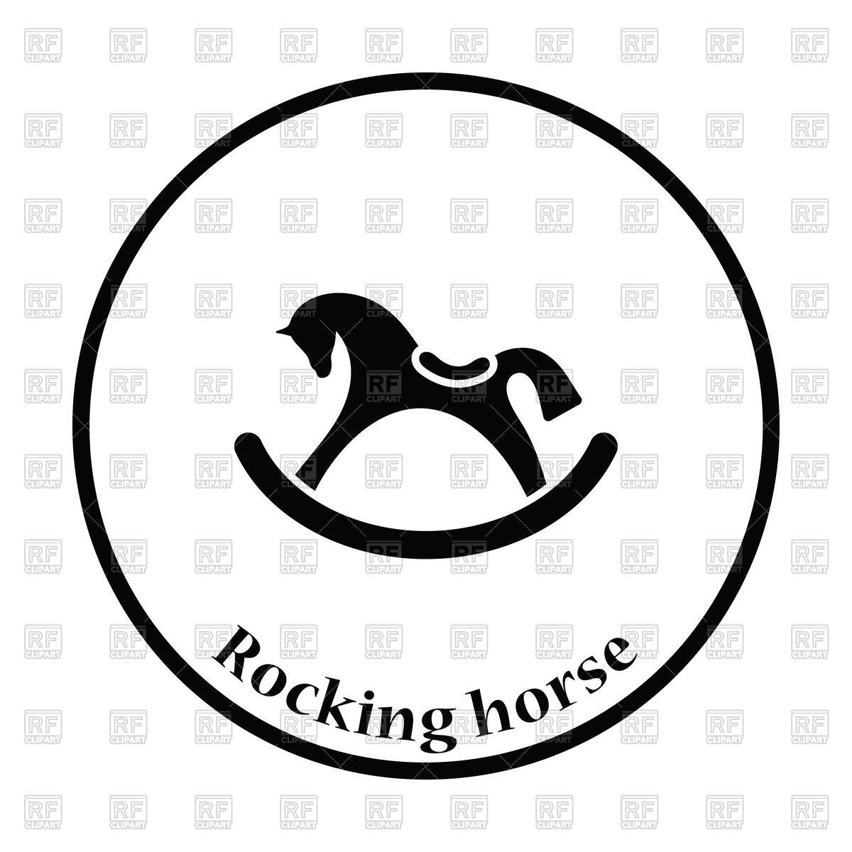 1200x1200 Silhouette Of Rocking Horse Vector Image Of Silhouettes, Outlines