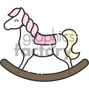 300x300 Rocking Horse Vector Royalty Free Icon Art Clipart Royalty Free