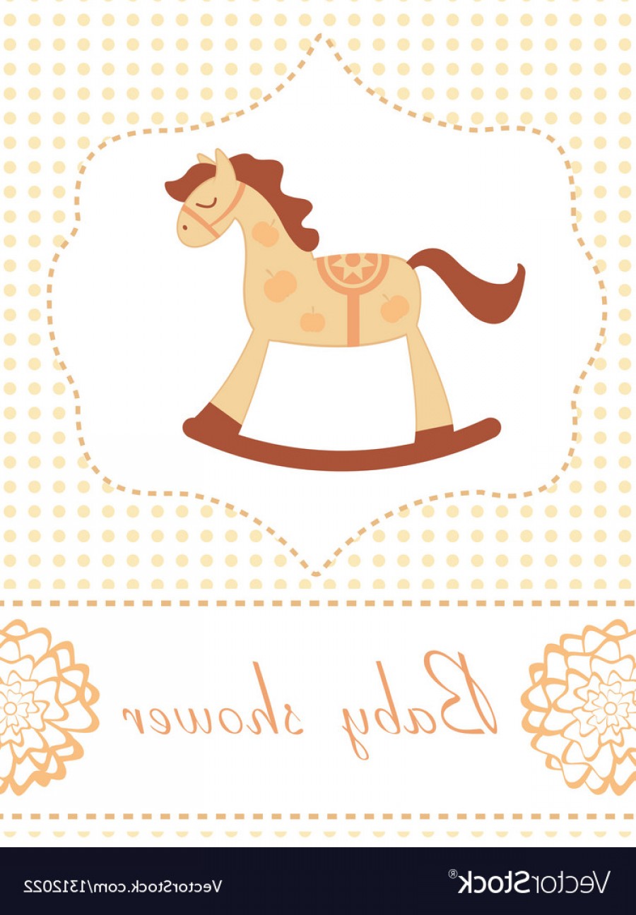 900x1296 Baby Shower Rocking Horse Vector Soidergi