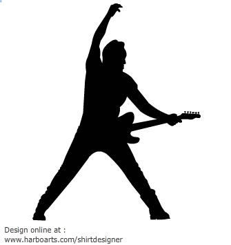Rock Star Silhouette Vector 335x355 Rock Star Silhouette Vector