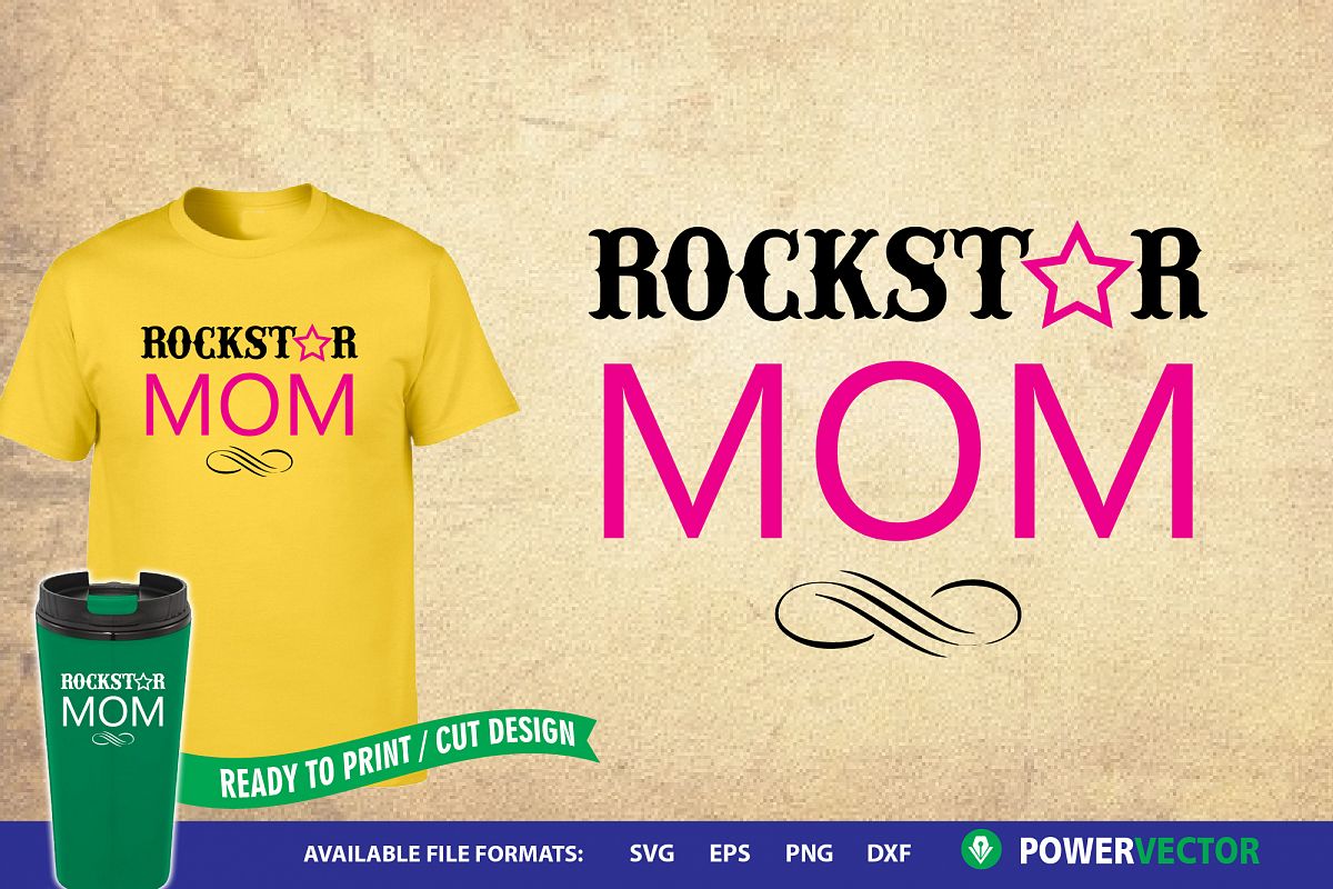 Rockstar Mom Vector Mother's Day Dxf, Designs 1200x800 Rockstar Mom Vector Mother's Day Dxf, Designs