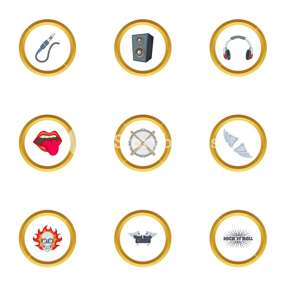 Rockstar Icons Set Cartoon Style Set Of Rockstar Vector Icons 1000x1000 Rockstar Icons Set Cartoon Style Set Of Rockstar Vector Icons