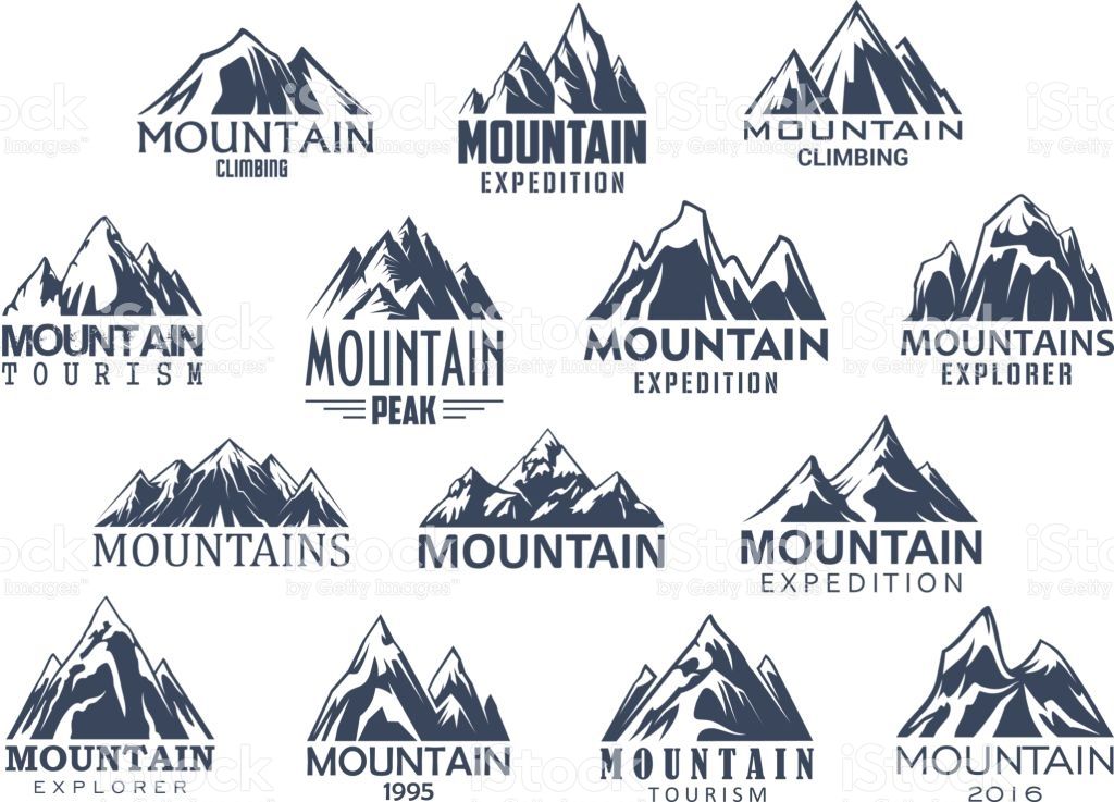 1024x737 Mountain Sport Climbing And Hiking Tourism Icons Set Vector