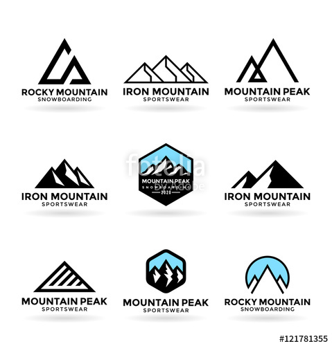 479x500 Mountains Logo Design Elements