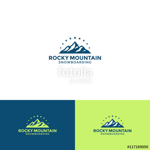 500x500 Rocky Mountain Logo Design Element