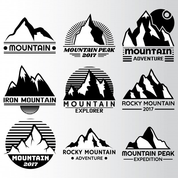 626x626 Mountain Label Design Vector Free Download