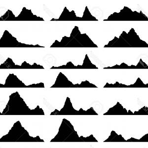 300x300 Photostock Vector Mountain Silhouettes Overlook Vector Rocky Hills
