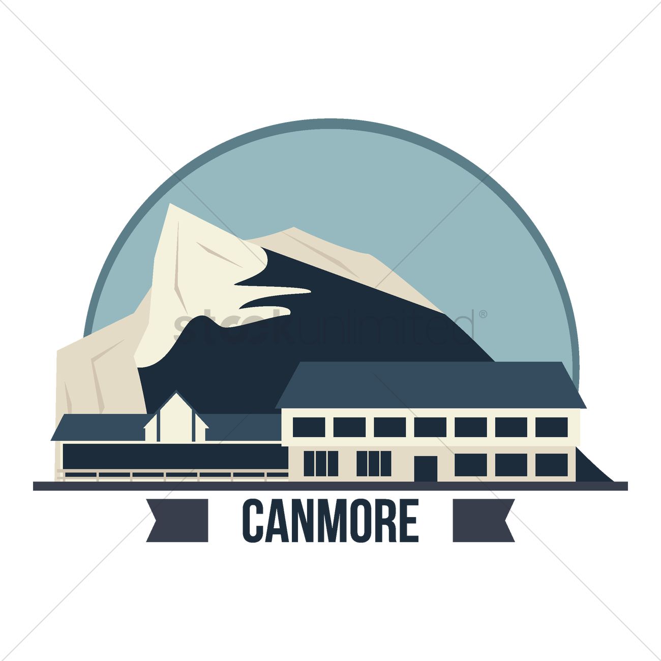 1300x1300 Three Sisters Rocky Mountain Vector Image