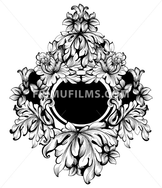 Baroque Round Frame Vector Classic Rich Ornamented Carved Decors 519x600 Baroque Round Frame Vector Classic Rich Ornamented Carved Decors