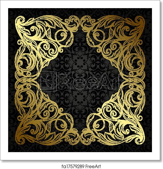 Free Art Print Of Vector Vintage Border Frame Engraving With Retro 561x581 Free Art Print Of Vector Vintage Border Frame Engraving With Retro