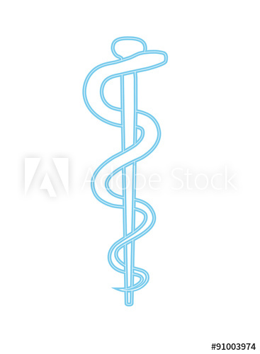 Vector Image Of The Rod Or Staff Of Asclepius, Associated 367x500 Vector Image Of The Rod Or Staff Of Asclepius, Associated