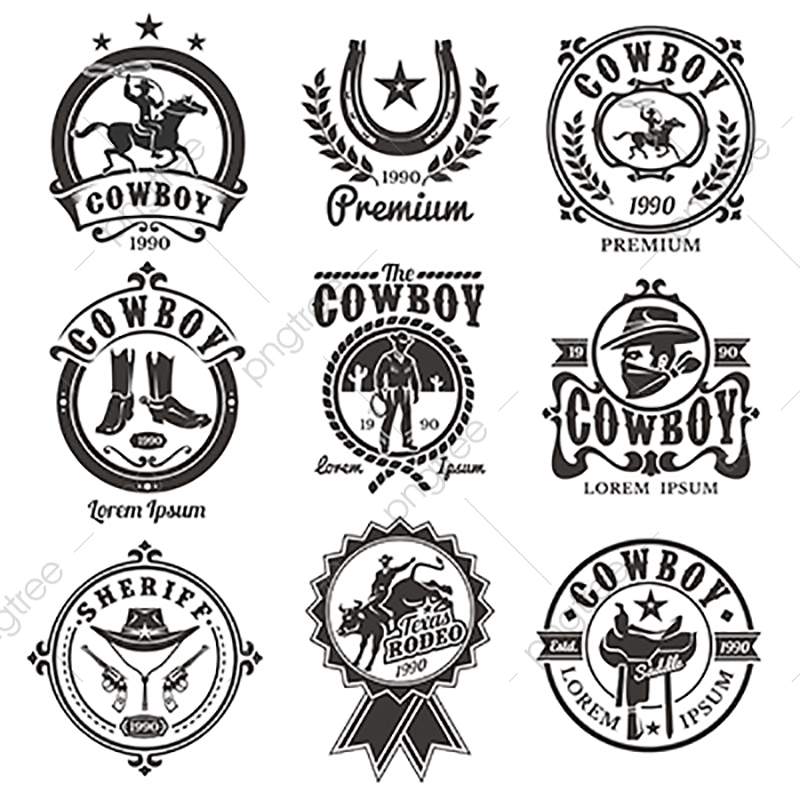 800x800 Set Of Vector Rodeo, Western, Cowboy, Rodeo Png And Vector