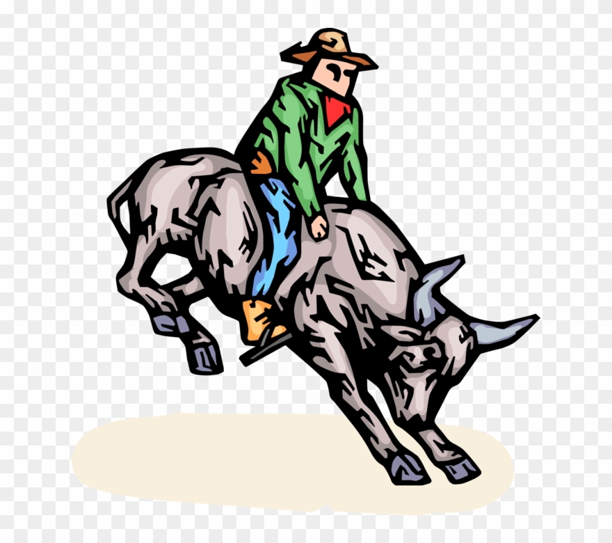 880x780 Vector Cowboy Bull Riding