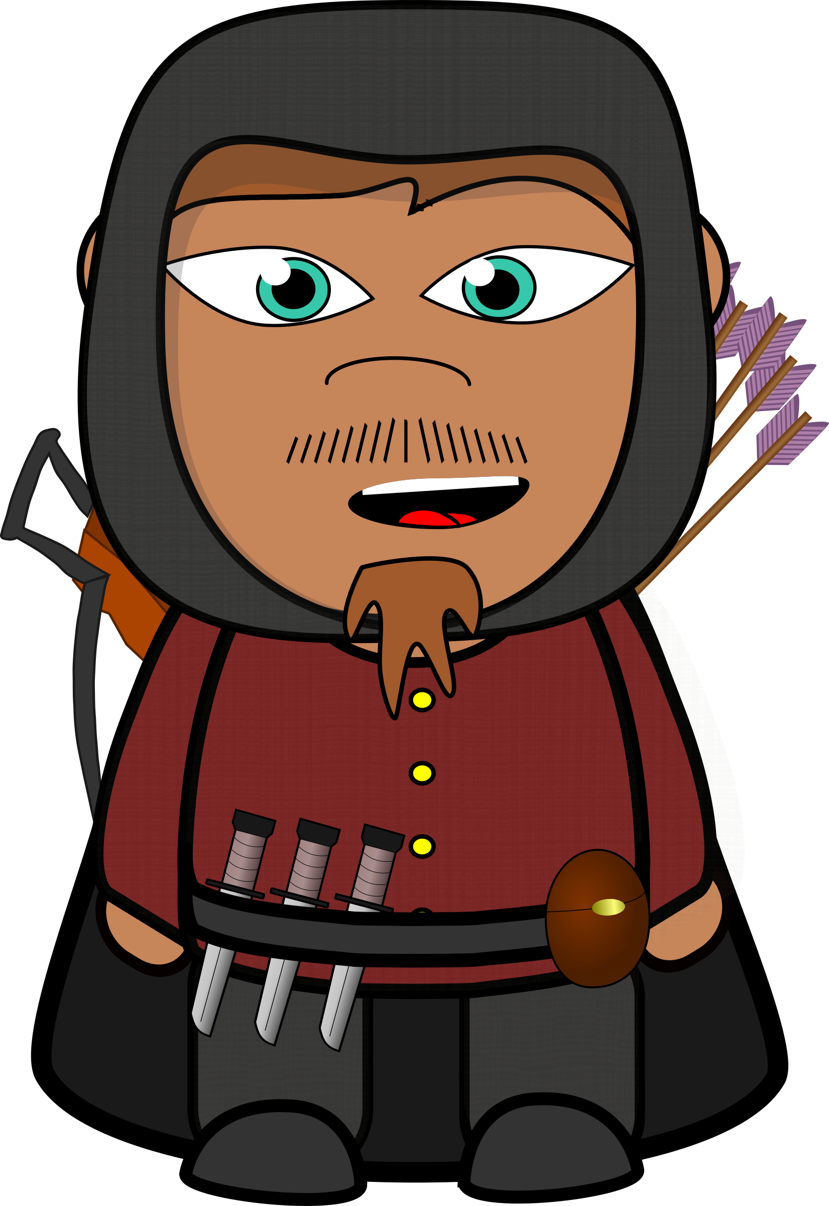 1651x2400 Chibi Rogue Vector Clipart Image