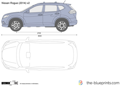 400x283 Nissan Rogue Vector Drawing