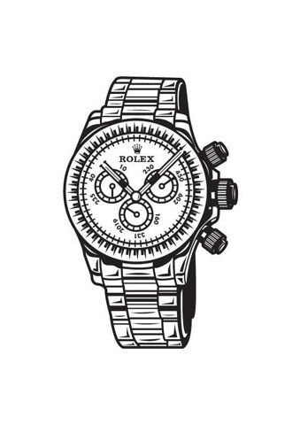 339x480 Line Drawing Rolex Fine Work In Rolex Watches, Watch