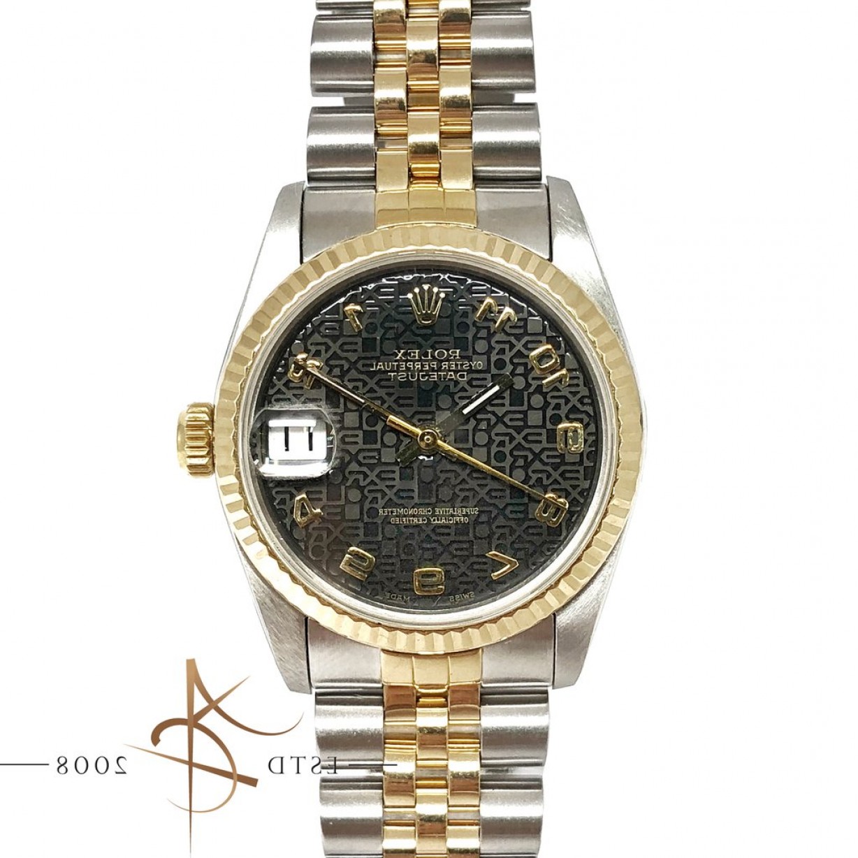 Rolex Oyster Perpetual Datejust Ref Monogram Dial Gold Steel Watch 1228x1228 Rolex Oyster Perpetual Datejust Ref Monogram Dial Gold Steel Watch