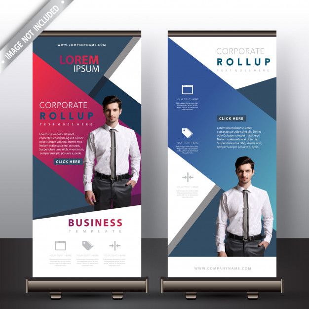 626x626 Multi Color Commercial Roll Up Banners Free Vector Standee