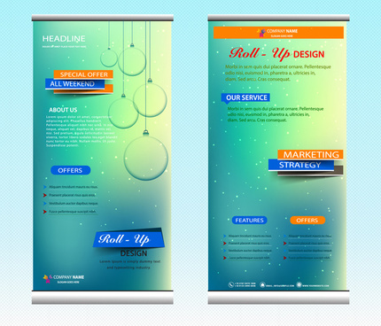 430x368 Roll Up Banner Free Vector Download