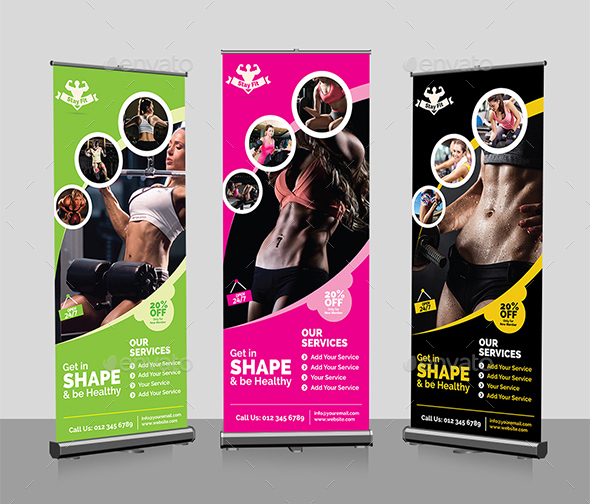 590x504 Best Roll Up Banner Mockups And Templates