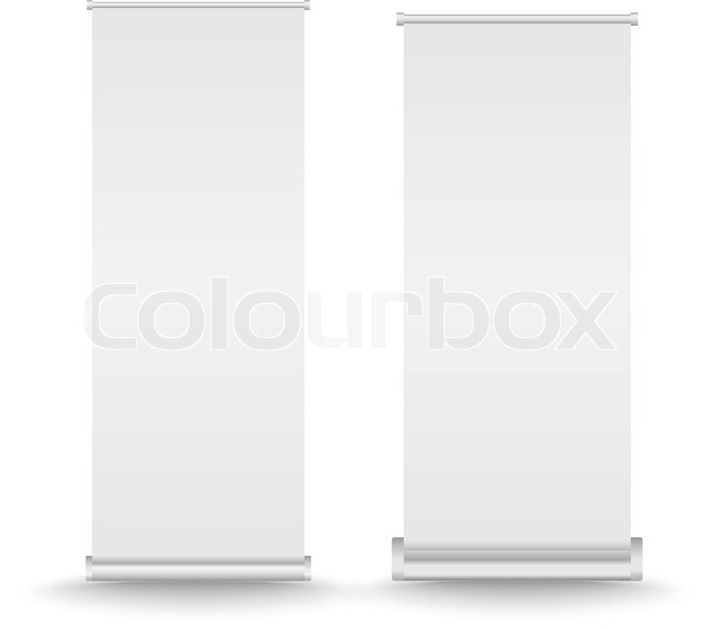 800x706 Vector Set Of Roll Up Banner On Stock Vector Colourbox