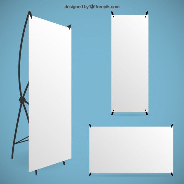 626x626 Blank Roll Up Banners Free Vector Commercial Banner Vector