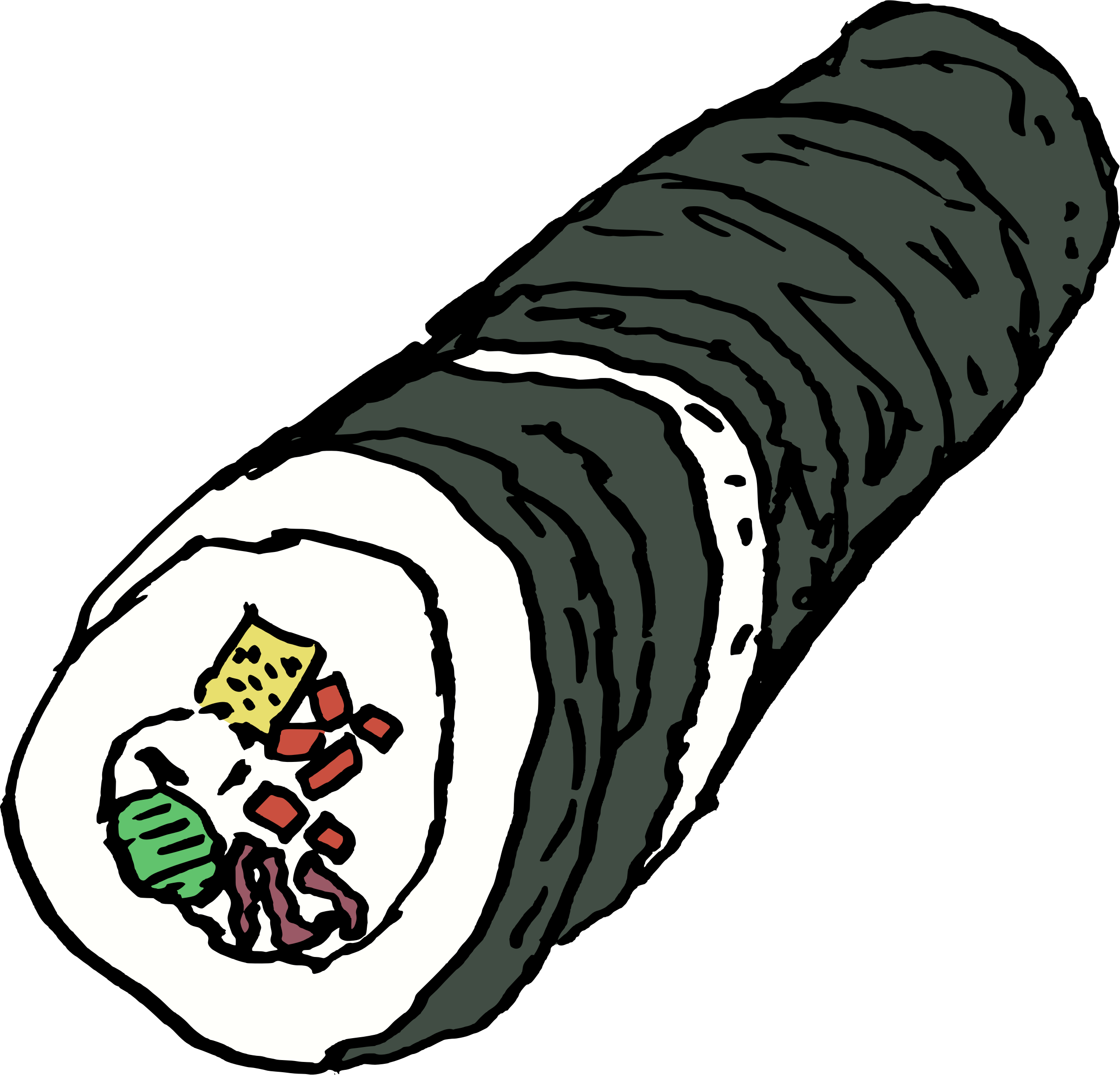 2400x2304 Kimbap Roll Vector Clipart Image
