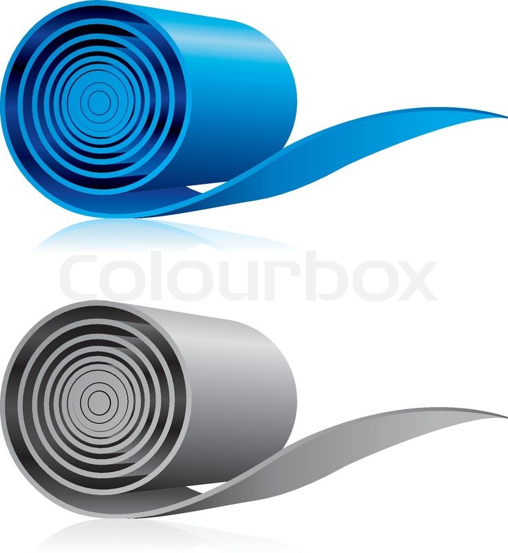 735x800 Roll Of Some Material Isolated On Stock Vector Colourbox