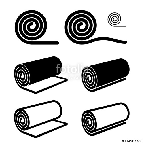 500x500 Roll Of Anything Black Symbol Vector Stock Image And Royalty Free