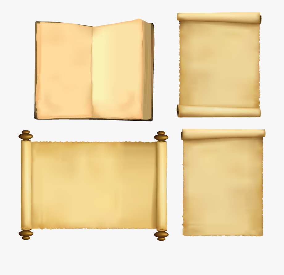 920x890 Classic Nostalgic Paper Scrolls Vector Icon Template