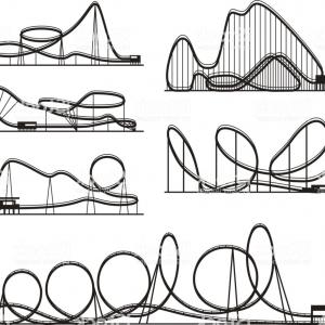 Roller Coaster Silhouette Vector at Vectorified.com | Collection of ...