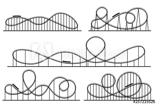 500x334 Roller Coaster Silhouette Amusement Park Atractions, Switchback