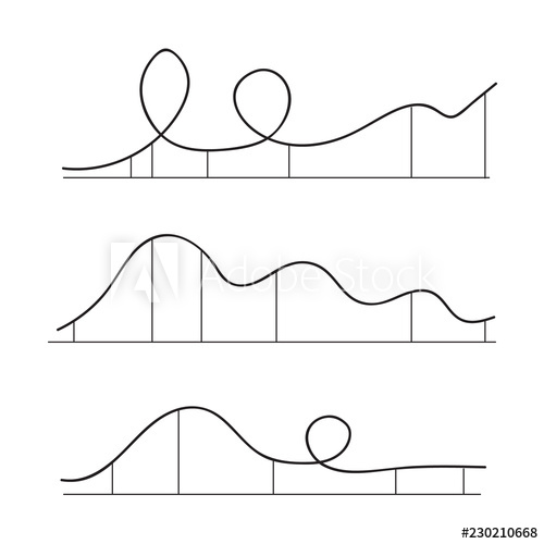 500x500 Rollercoaster Vector Rollercoaster Vector Silhouette Park Icons