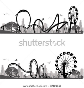 287x300 Stock Vector Vector Illustration Roller Coaster Silhouette Image