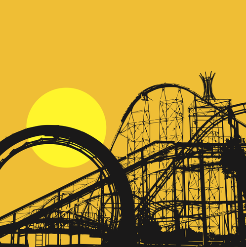 498x500 Buy Vector Roller Coaster Illustration Royalty Free Vectors